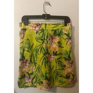 Tommy Bahama Women's Tropical Floral Linen A-Line Skirt Multicolor Size‎ S